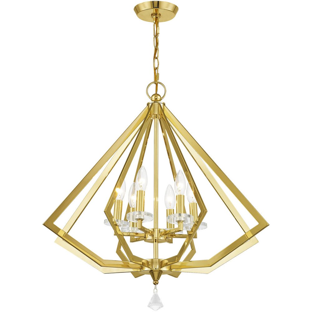 Six Light Dimmable Chandelier With Shades