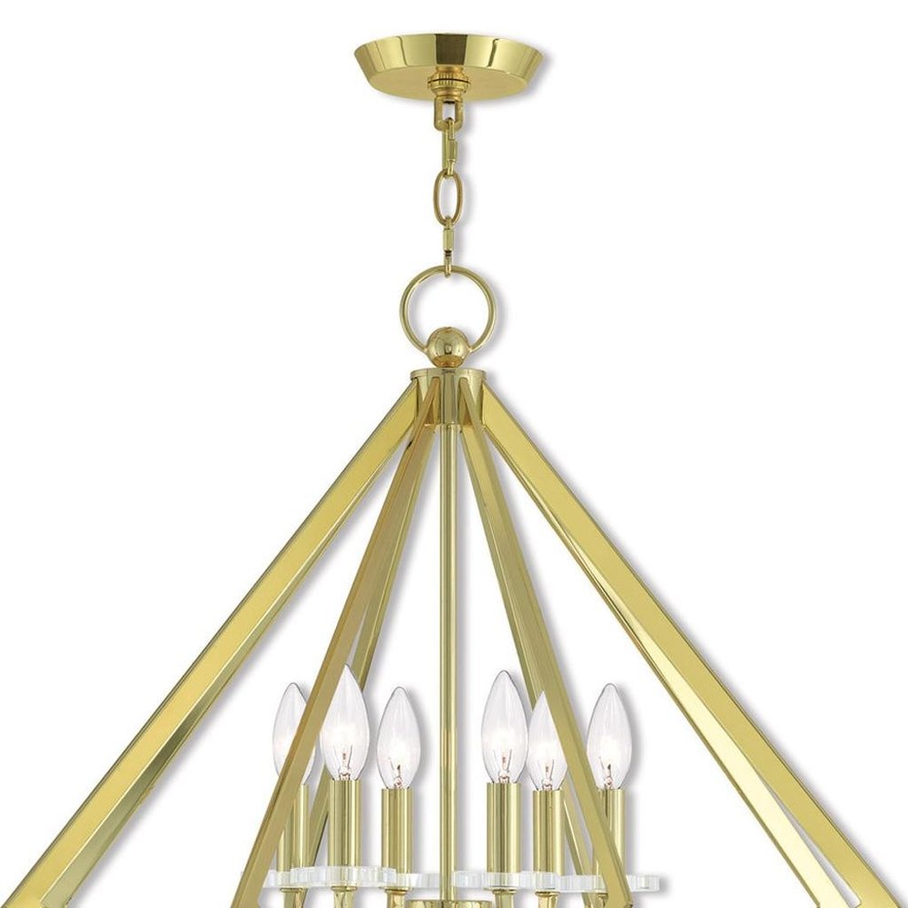Six Light Dimmable Chandelier With Shades