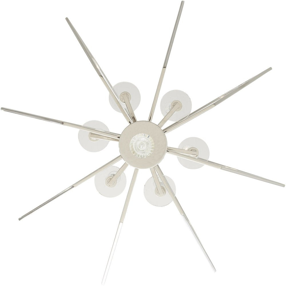 Six Light Dimmable Chandelier With Shades