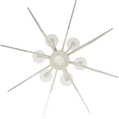 Six Light Dimmable Chandelier With Shades