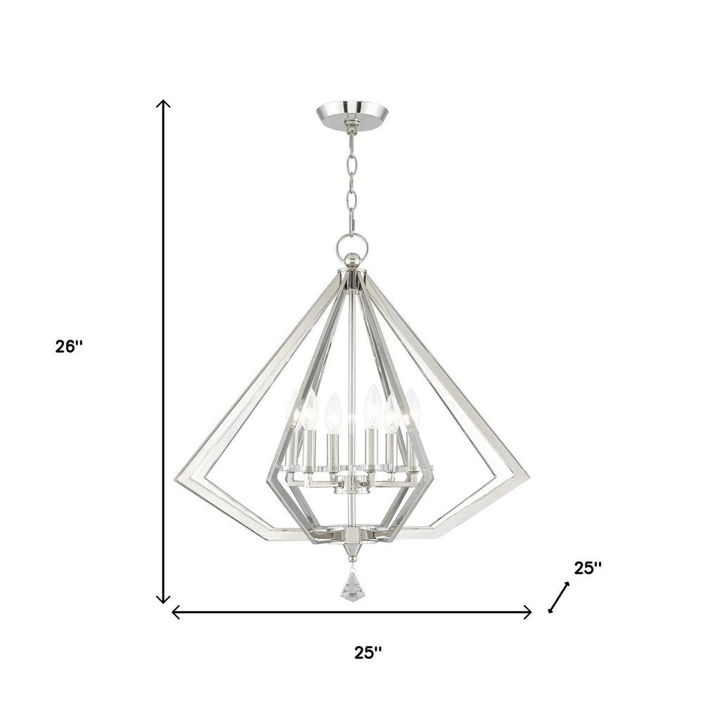 Six Light Dimmable Chandelier With Shades