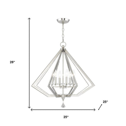 Six Light Dimmable Chandelier With Shades