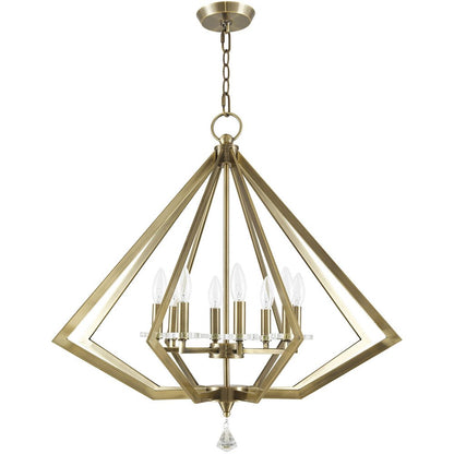 Eight Light Dimmable Chandelier With Shades