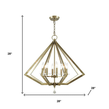Eight Light Dimmable Chandelier With Shades