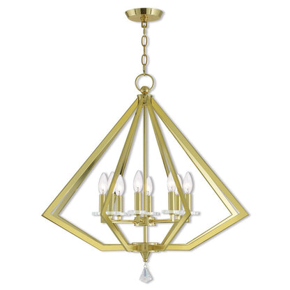 Eight Light Dimmable Chandelier With Shades