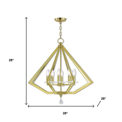 Eight Light Dimmable Chandelier With Shades
