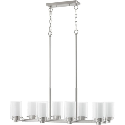 Eight Light Dimmable Chandelier With Shades