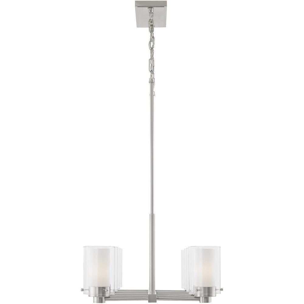 Eight Light Dimmable Chandelier With Shades