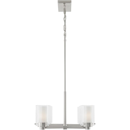Eight Light Dimmable Chandelier With Shades