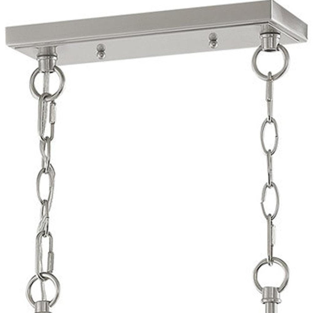 Eight Light Dimmable Chandelier With Shades