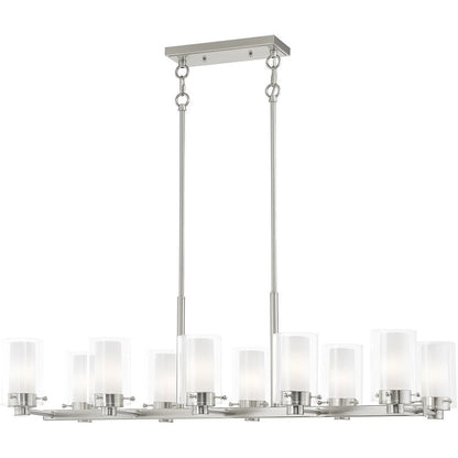 Ten Light Dimmable Chandelier With Shades