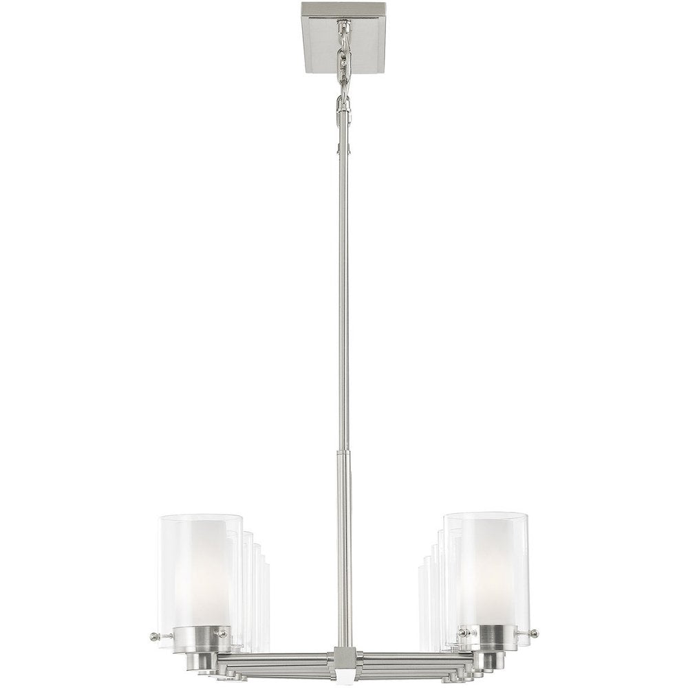 Ten Light Dimmable Chandelier With Shades