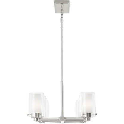 Ten Light Dimmable Chandelier With Shades