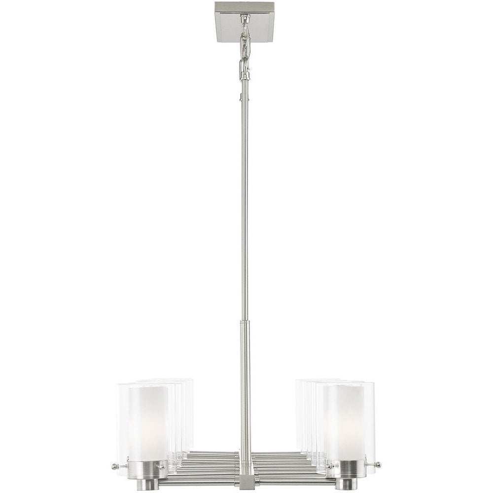 Ten Light Dimmable Chandelier With Shades