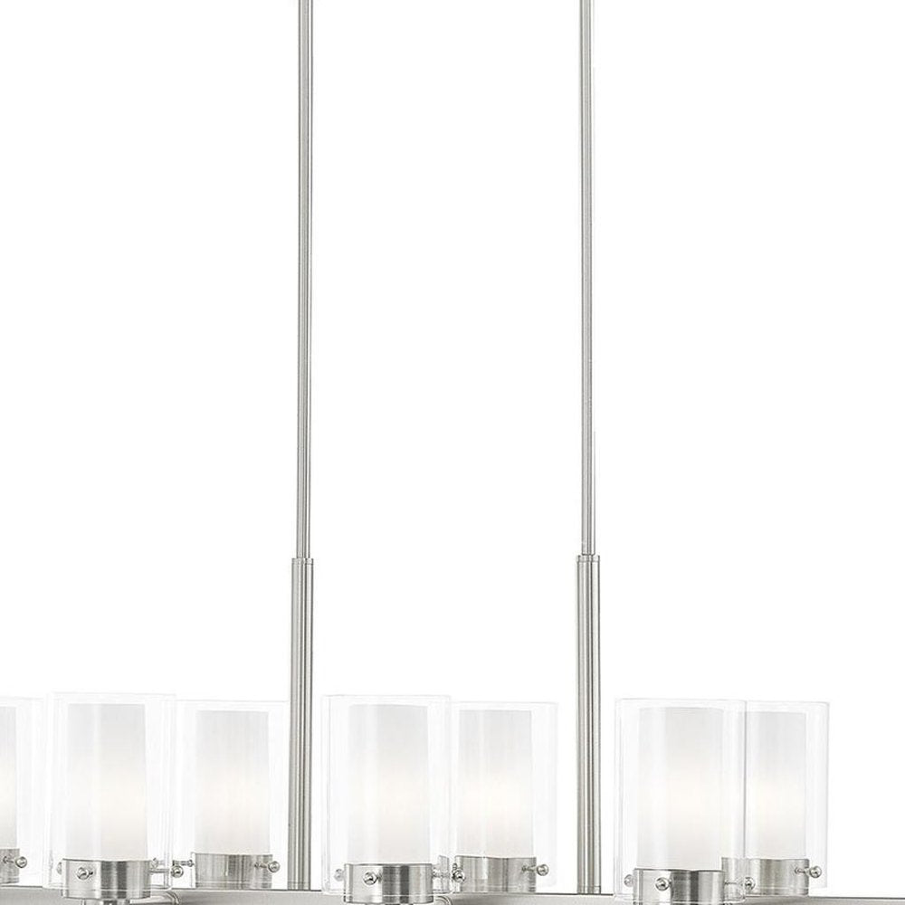 Ten Light Dimmable Chandelier With Shades