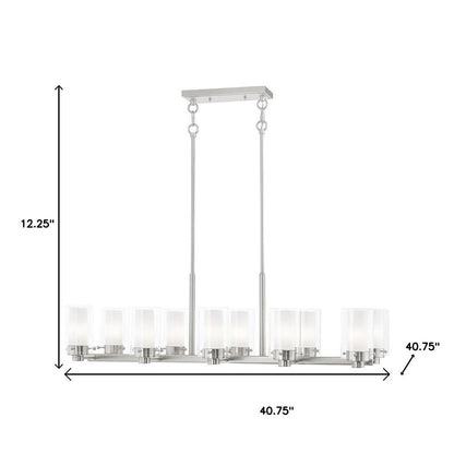 Ten Light Dimmable Chandelier With Shades