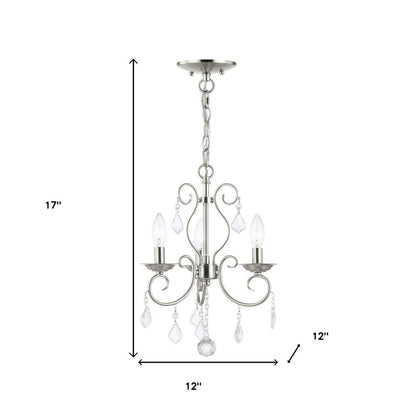 Three Light Dimmable Chandelier With Shades