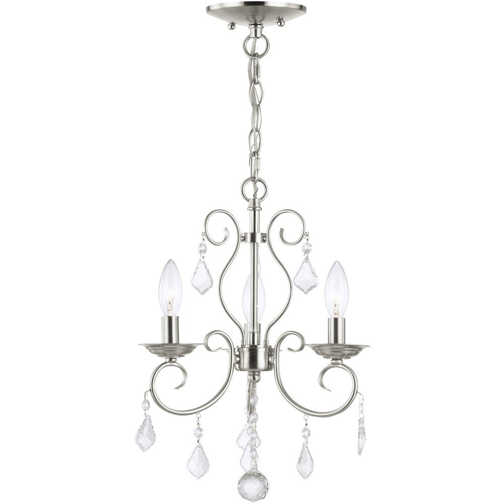 Three Light Dimmable Chandelier With Shades