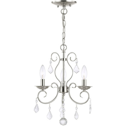 Three Light Dimmable Chandelier With Shades