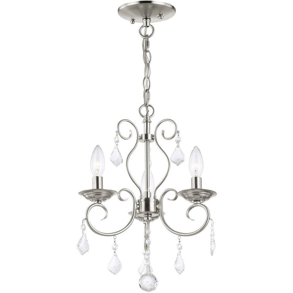 Three Light Dimmable Chandelier With Shades