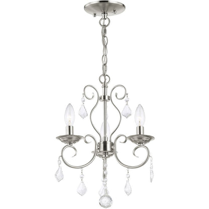 Three Light Dimmable Chandelier With Shades
