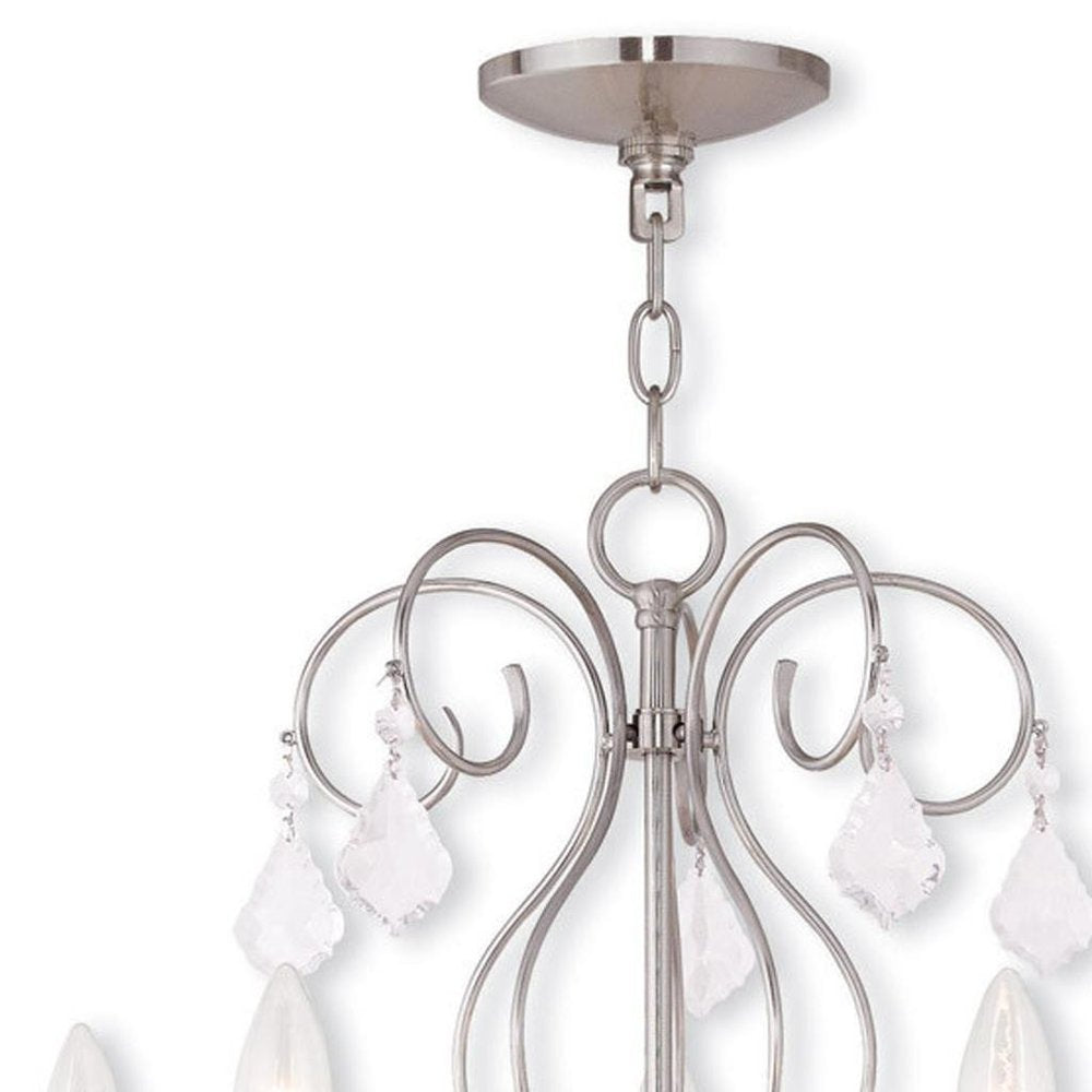 Five Light Dimmable Chandelier With Shades