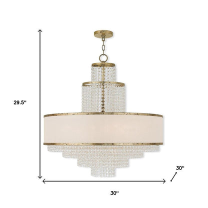 Eight Light Dimmable Chandelier With Shades