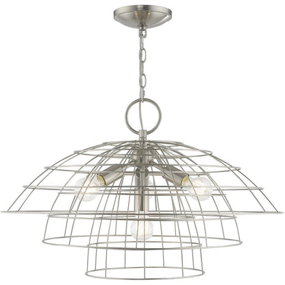 Four Light Dimmable Chandelier With Shades