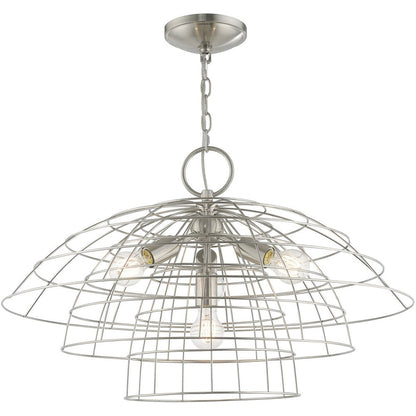 Four Light Dimmable Chandelier With Shades