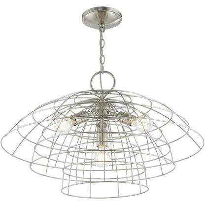 Four Light Dimmable Chandelier With Shades