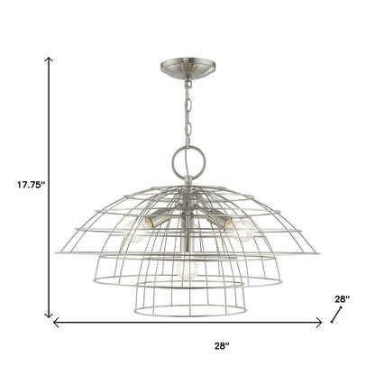 Four Light Dimmable Chandelier With Shades