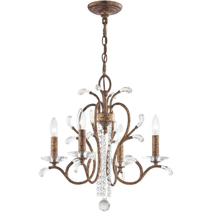 Four Light Dimmable Chandelier With Shades