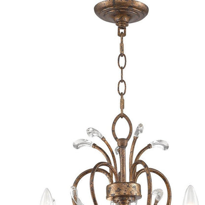 Five Light Dimmable Chandelier With Shades