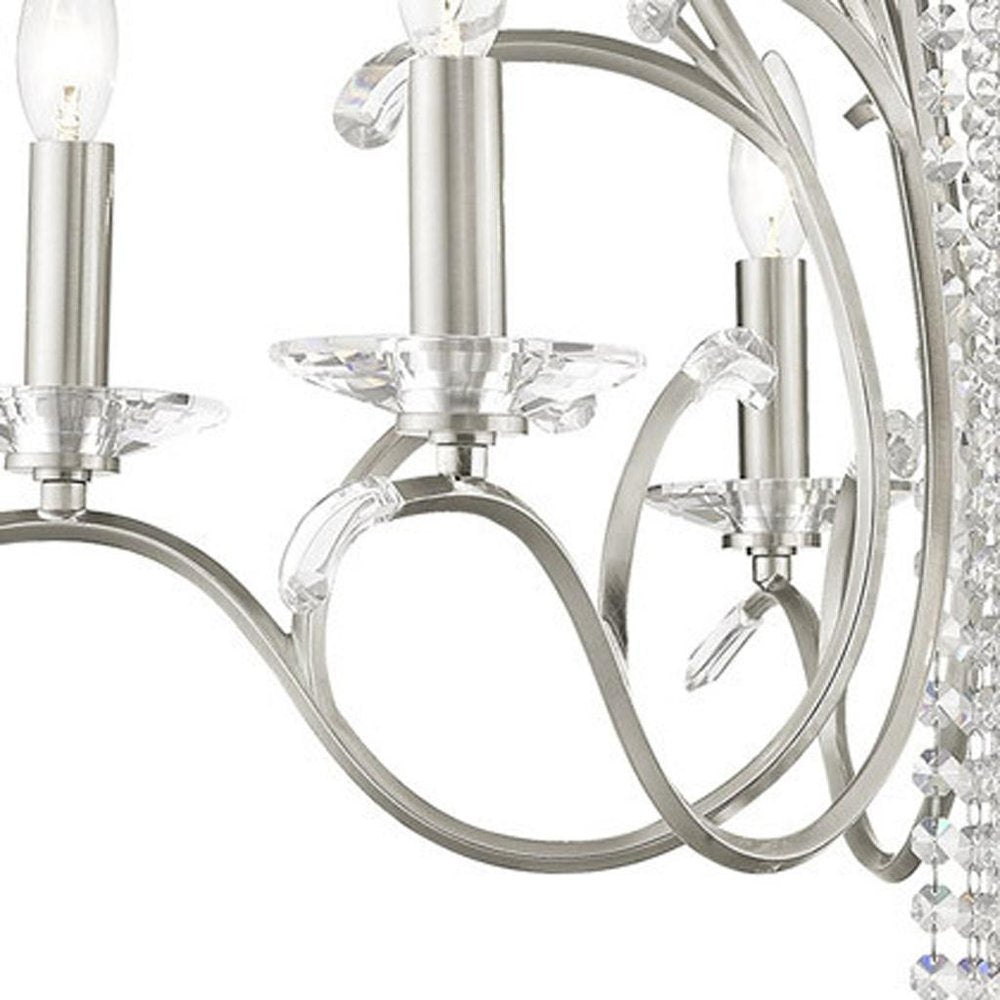 Six Light Dimmable Chandelier With Shades