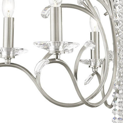 Six Light Dimmable Chandelier With Shades