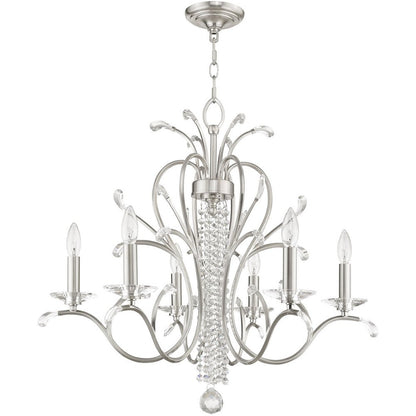 Six Light Dimmable Chandelier With Shades