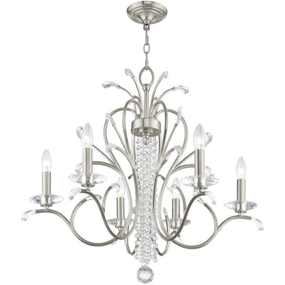 Six Light Dimmable Chandelier With Shades
