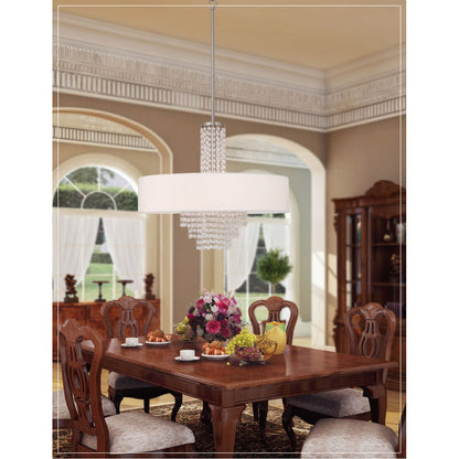 Five Light Dimmable Chandelier With Shades