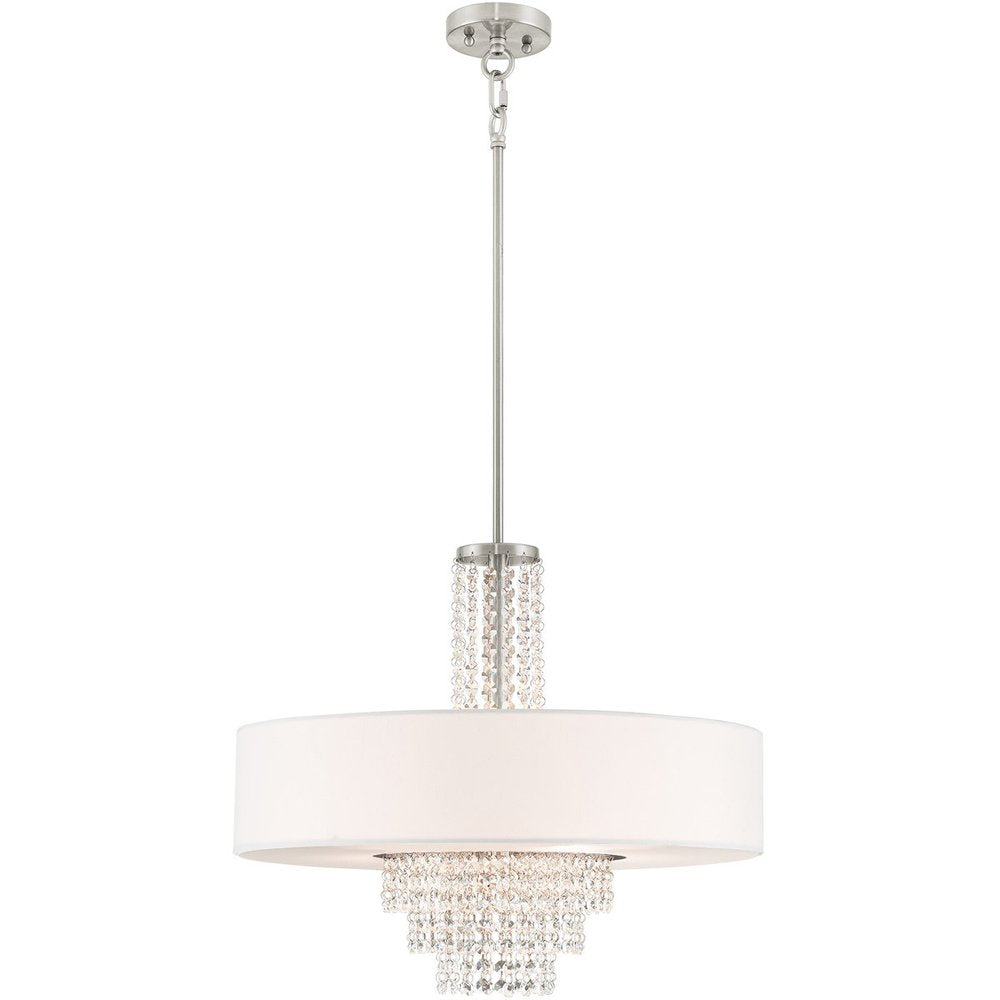 Five Light Dimmable Chandelier With Shades
