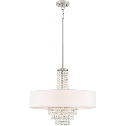 Five Light Dimmable Chandelier With Shades