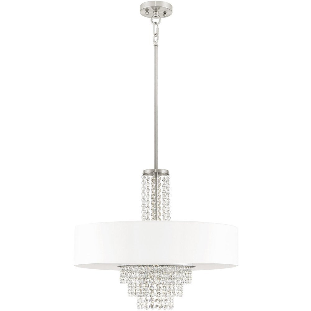Five Light Dimmable Chandelier With Shades