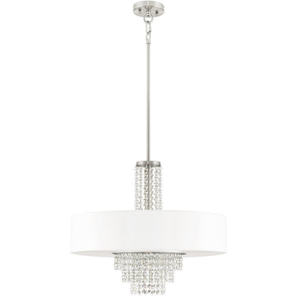 Five Light Dimmable Chandelier With Shades
