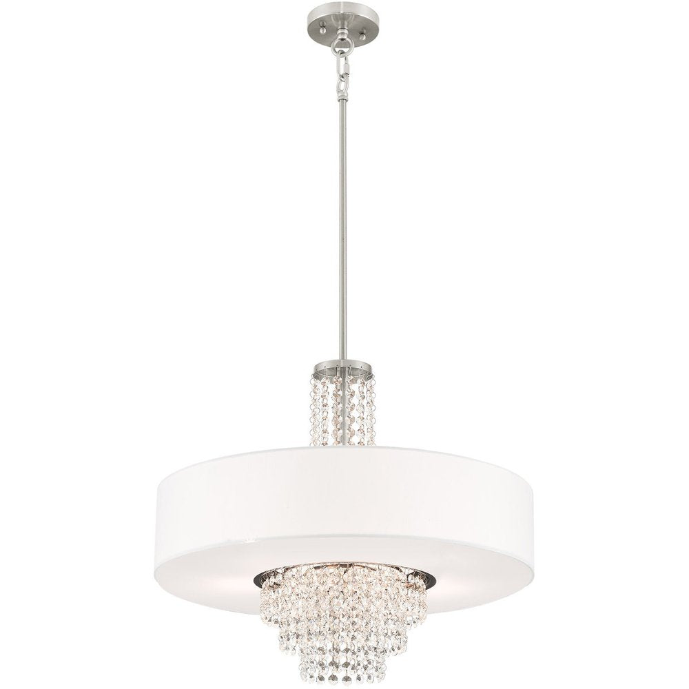 Five Light Dimmable Chandelier With Shades