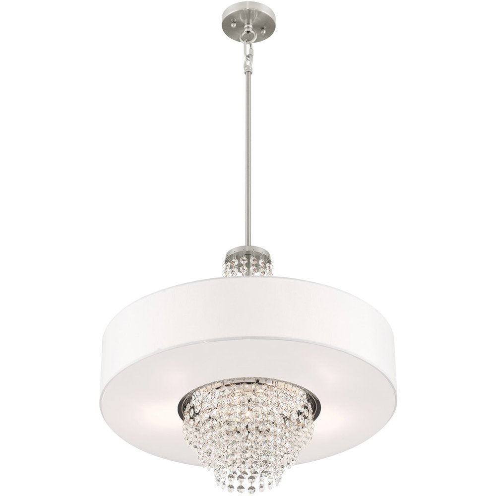 Five Light Dimmable Chandelier With Shades