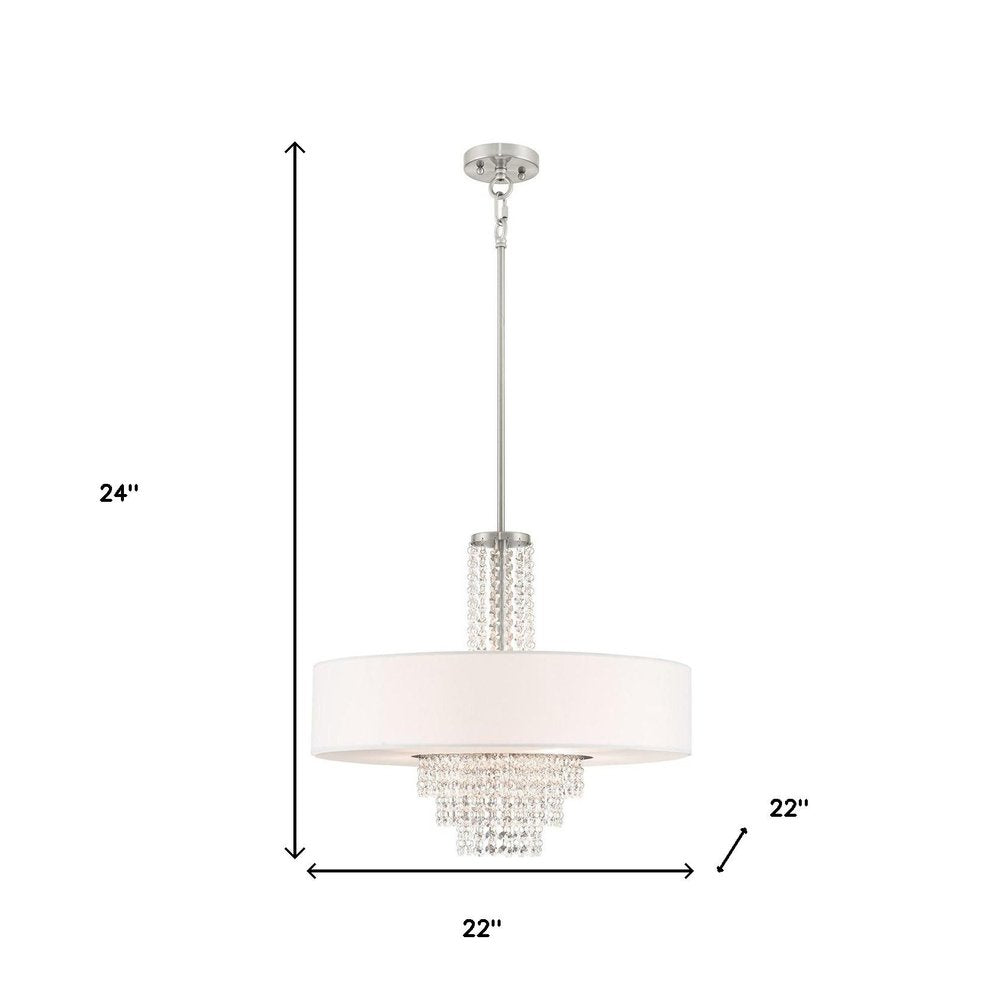 Five Light Dimmable Chandelier With Shades