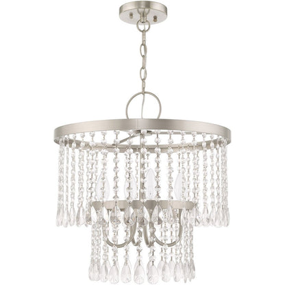 Four Light Dimmable Chandelier With Shades