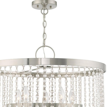 Five Light Dimmable Chandelier With Shades
