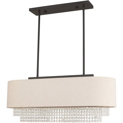 Three Light Dimmable Chandelier With Shades