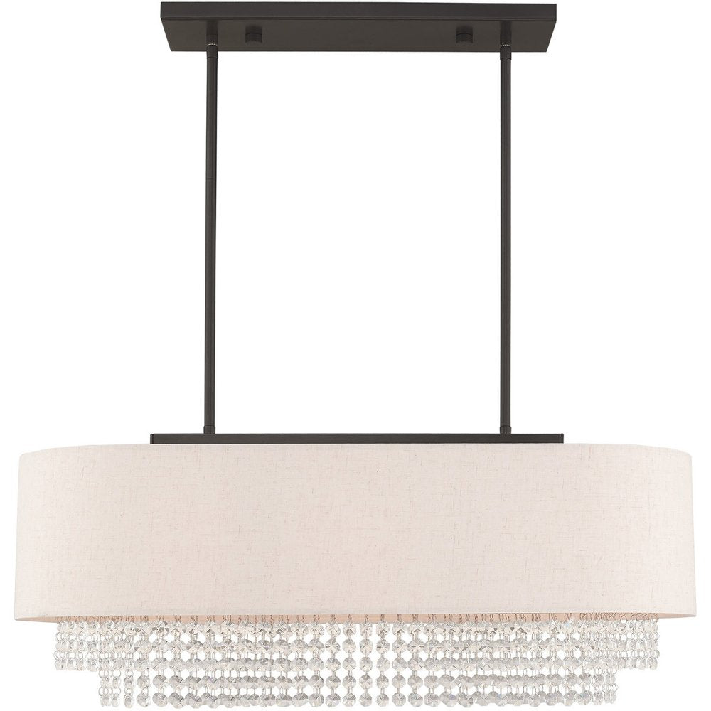 Three Light Dimmable Chandelier With Shades