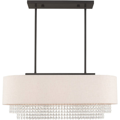 Three Light Dimmable Chandelier With Shades